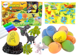 LEAN Toys DIY-Eiermalerei-Dinosaurier-Bausatz