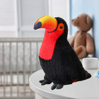 LEAN Toys Plüschvogel Tukan Plüsch Maskottchen Kuscheltier Rot 30cm – Produktabbildung 6