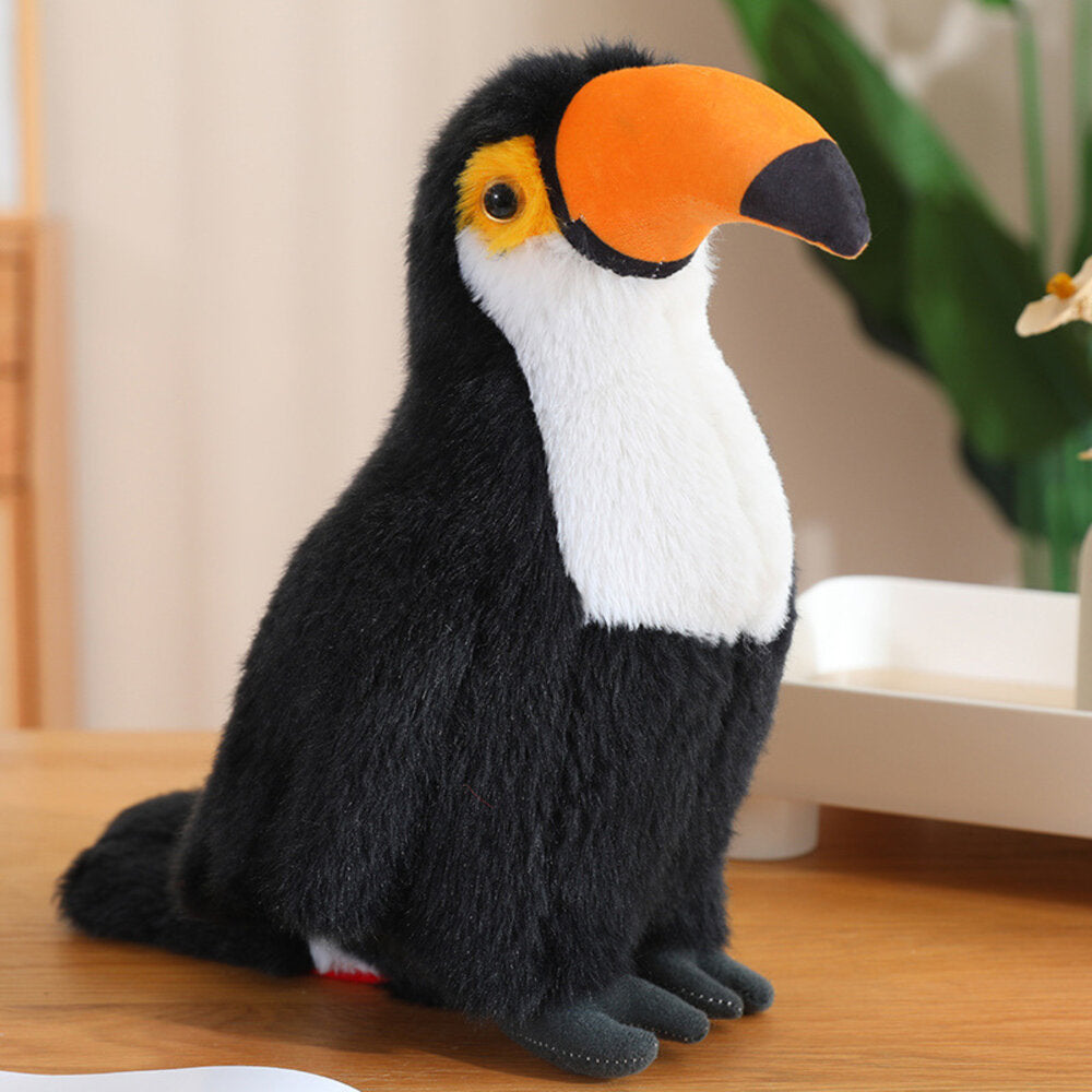 LEAN Toys Plüschvogel Tukan Plüsch Maskottchen Kuscheltier Weiß 35cm – Produktabbildung 3