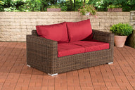 CLP 2er-Sofa Bilbao / Madeira Rubinrot