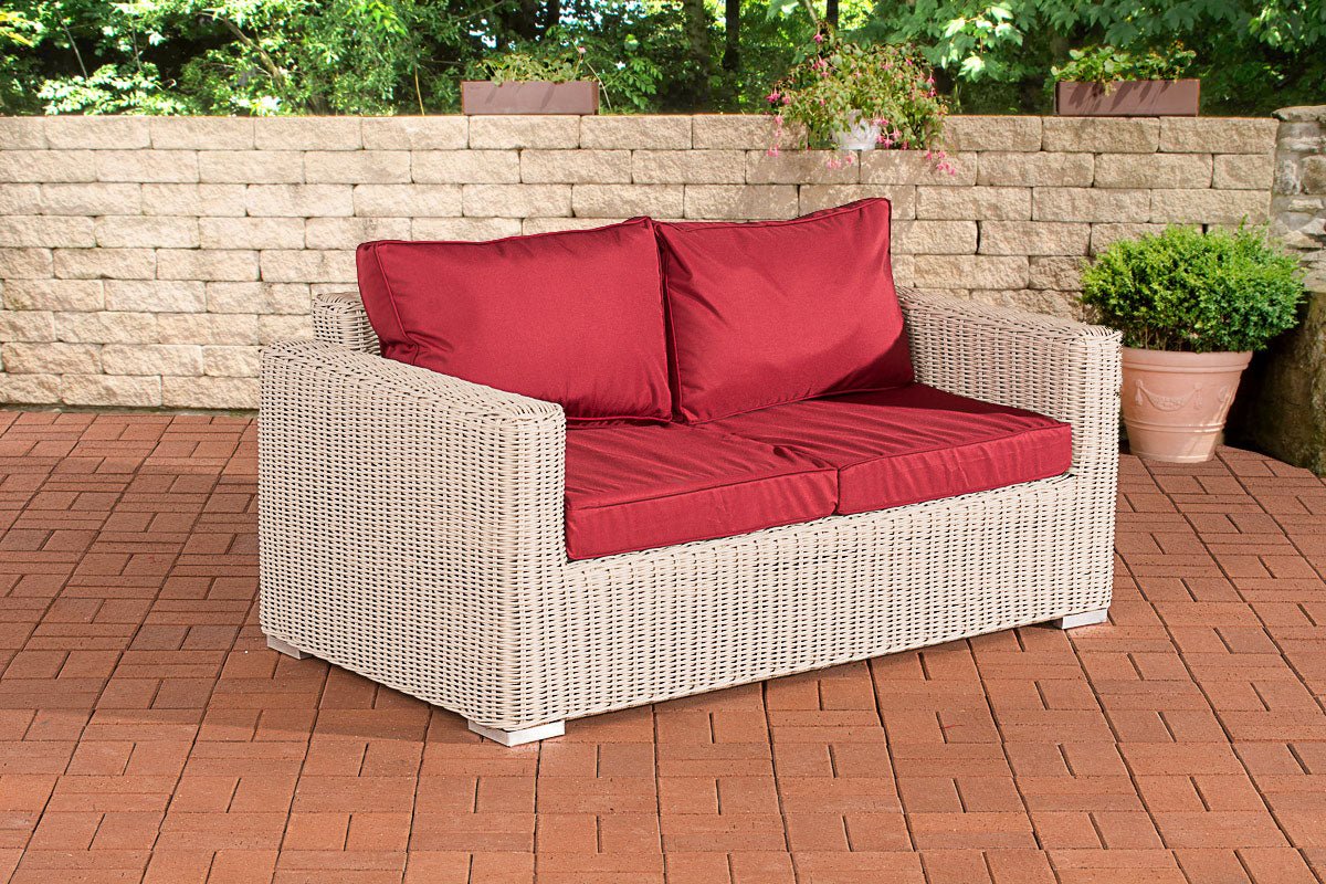 CLP 2er-Sofa Bilbao / Madeira Rubinrot – Produktabbildung 3