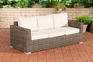 CLP 3er-Sofa Bilbao / Madeira Cremeweiss