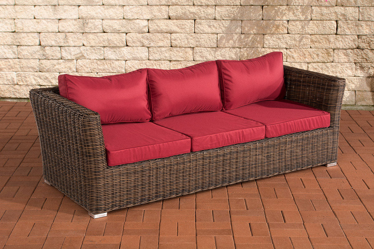 CLP 3er Sofa Mandal Rubinrot – Produktabbildung 8