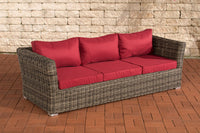 CLP 3er Sofa Mandal Rubinrot