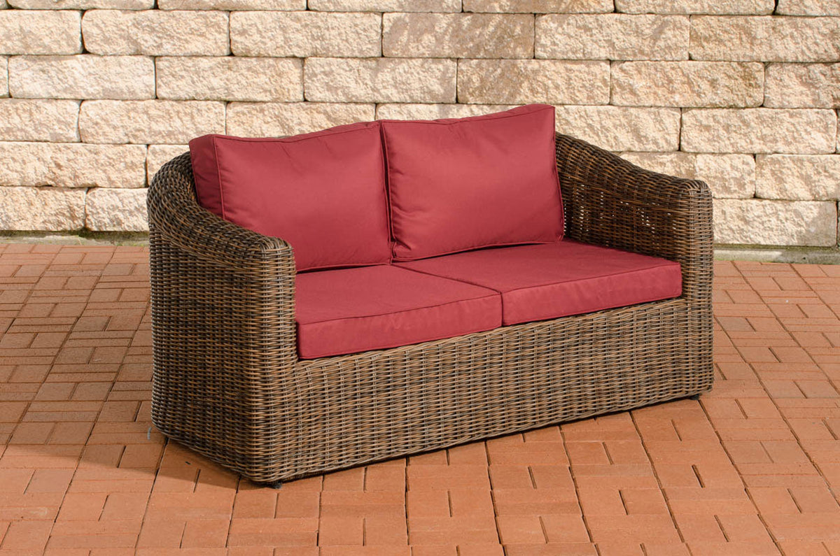 CLP 2er-Sofa Bergen Rubinrot 5mm