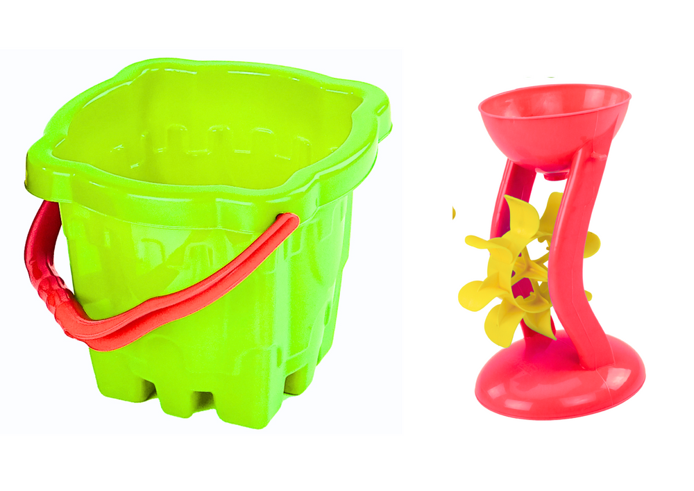 HEMAR Sandspielzeug-Set, Eimer, Burg, Mühle, 9-teilig – Produktabbildung 2