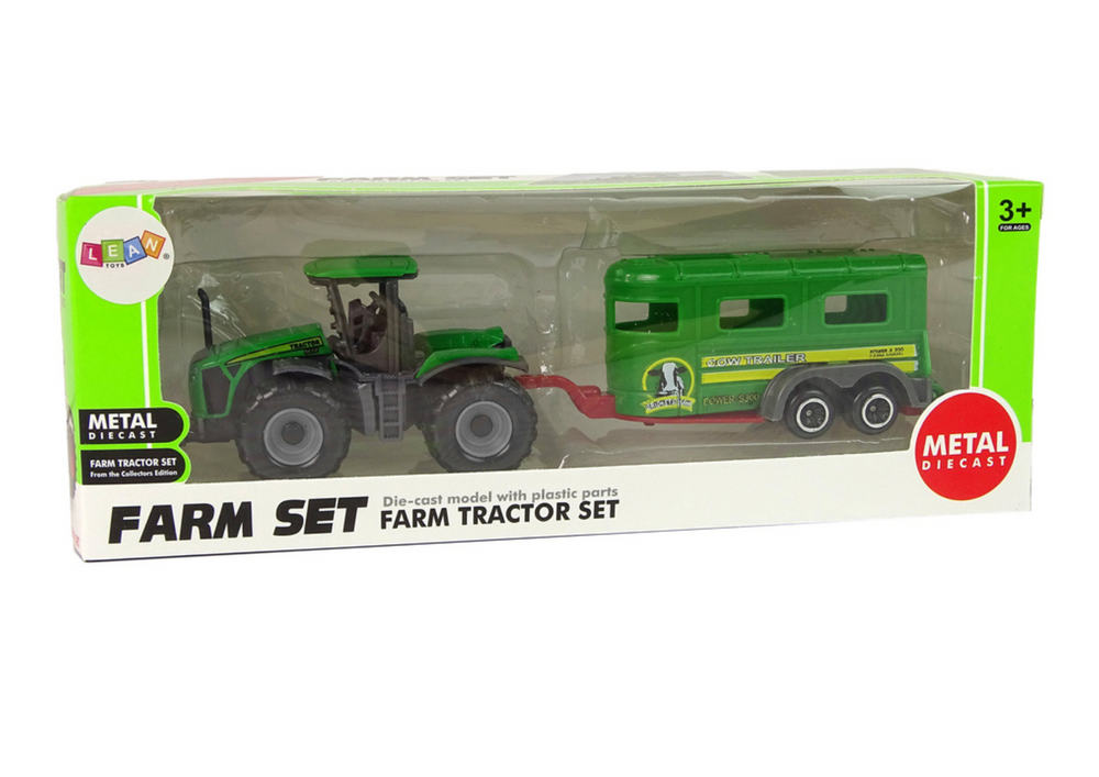 LEAN Toys Traktor mit Anhänger grün – Produktabbildung 4