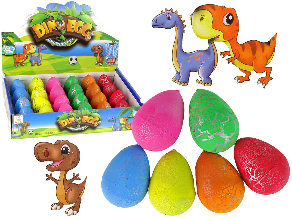 LEAN TOYS Hatching Magic Dinosaur Egg Growing 6 cm Farben