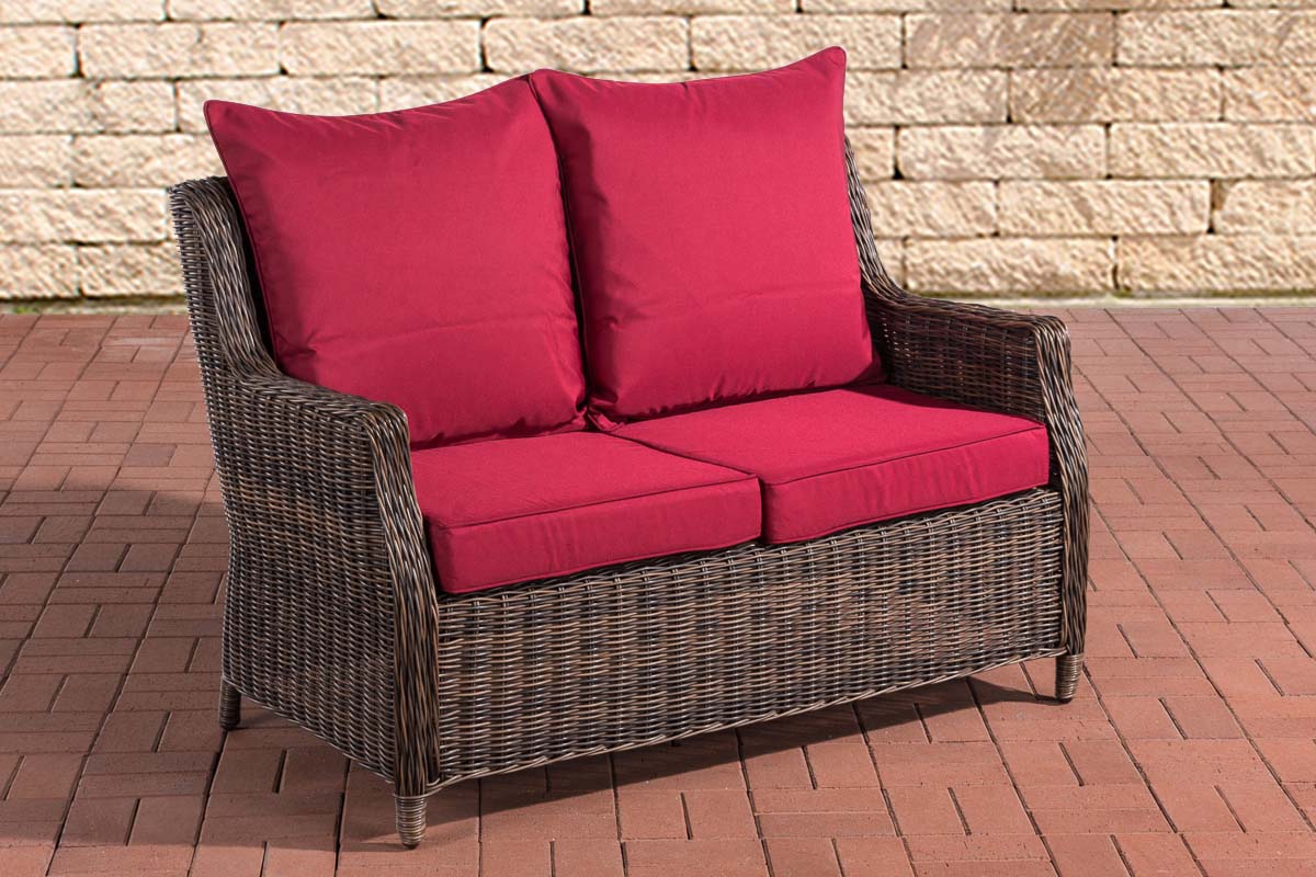 CLP 2er Sofa Montero Rubinrot