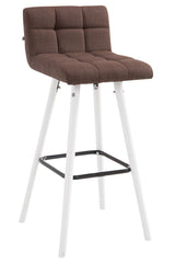 Barhocker Lincoln V2 Stoff Weiß