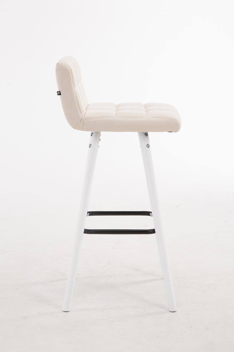 Barhocker Lincoln V2 Stoff Weiß