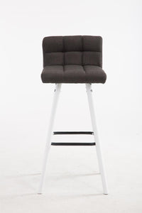 Barhocker Lincoln V2 Stoff Weiß