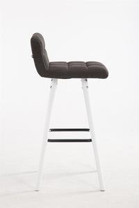 Barhocker Lincoln V2 Stoff Weiß