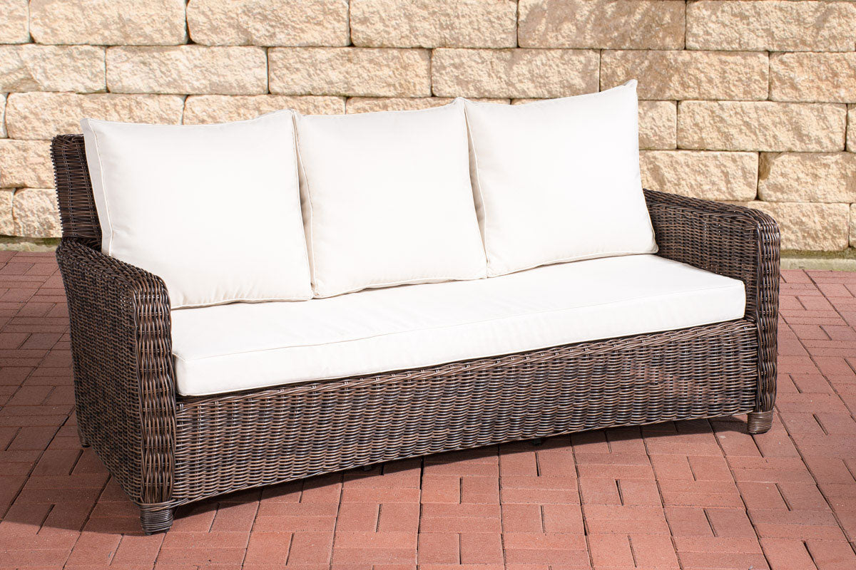 CLP 3er Sofa San Fernando Cremeweiß