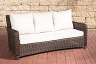 CLP 3er Sofa San Fernando Cremeweiß