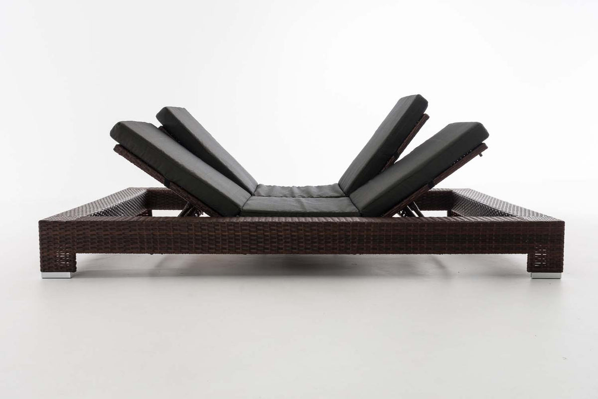 CLP Sonnenliege Sunshine Flachrattan Anthrazit – Produktabbildung 4