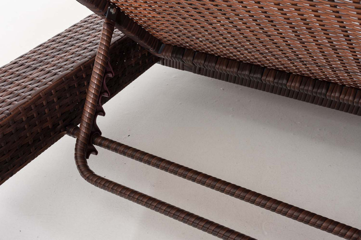 CLP Sonnenliege Sunshine Flachrattan Anthrazit – Produktabbildung 6