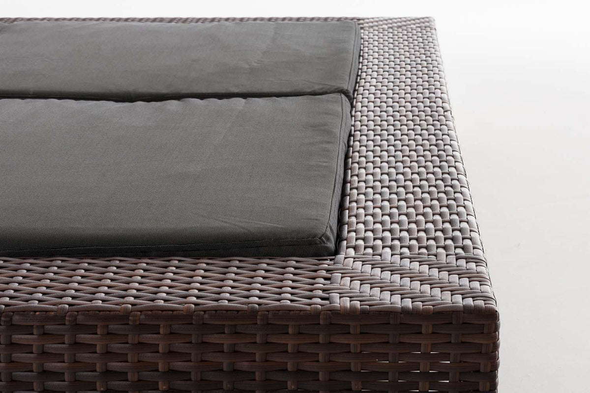 CLP Sonnenliege Sunshine Flachrattan Anthrazit – Produktabbildung 7
