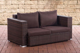 CLP 2er Sofa Provence / Sunset Terrabraun