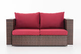 CLP 2er Sofa Provence / Sunset Rubinrot – Produktabbildung 3