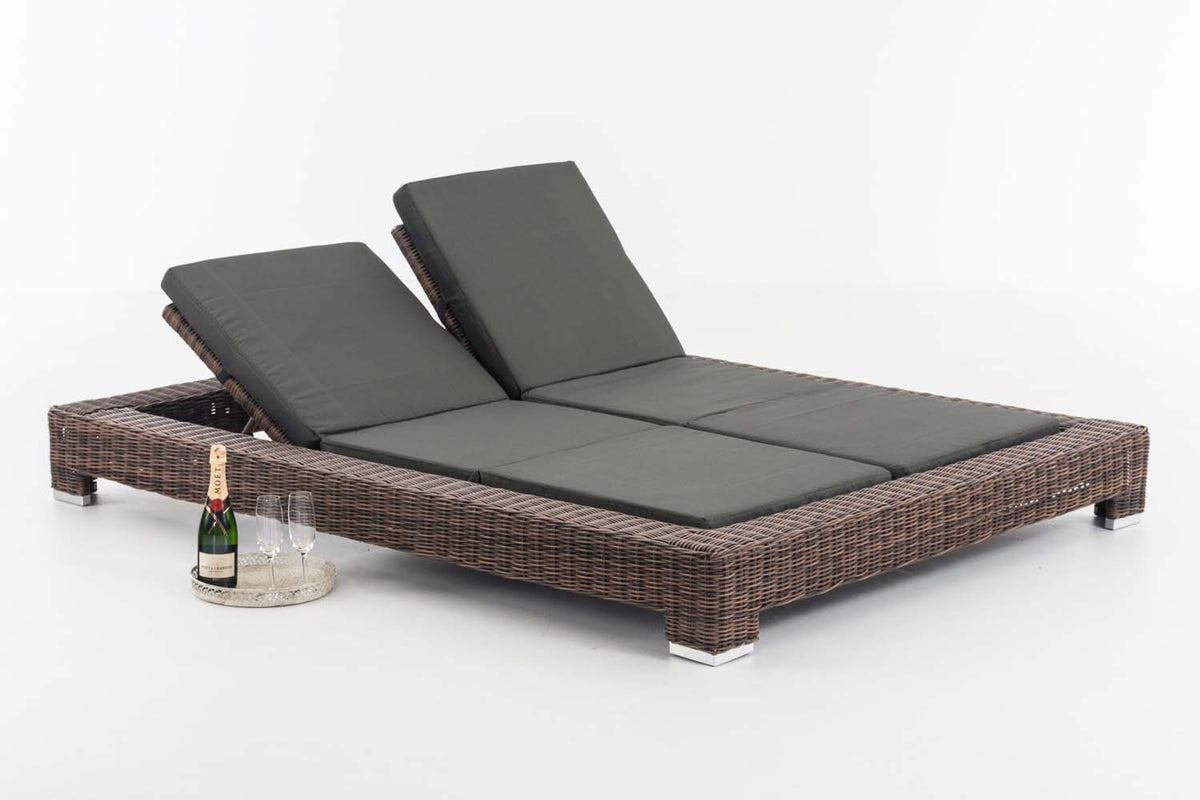 CLP Sonnenliege Sunshine Rundrattan anthrazit – Produktabbildung 2