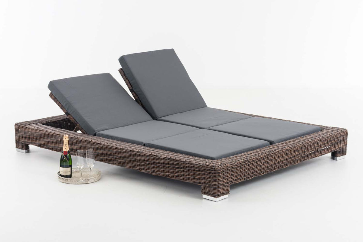 CLP Sonnenliege Sunshine Rundrattan eisengrau – Produktabbildung 2