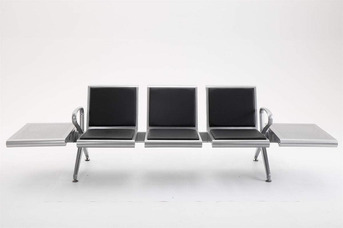 CLP 3er Wartebank Terminal Kunstleder mit Tische – Produktabbildung 2