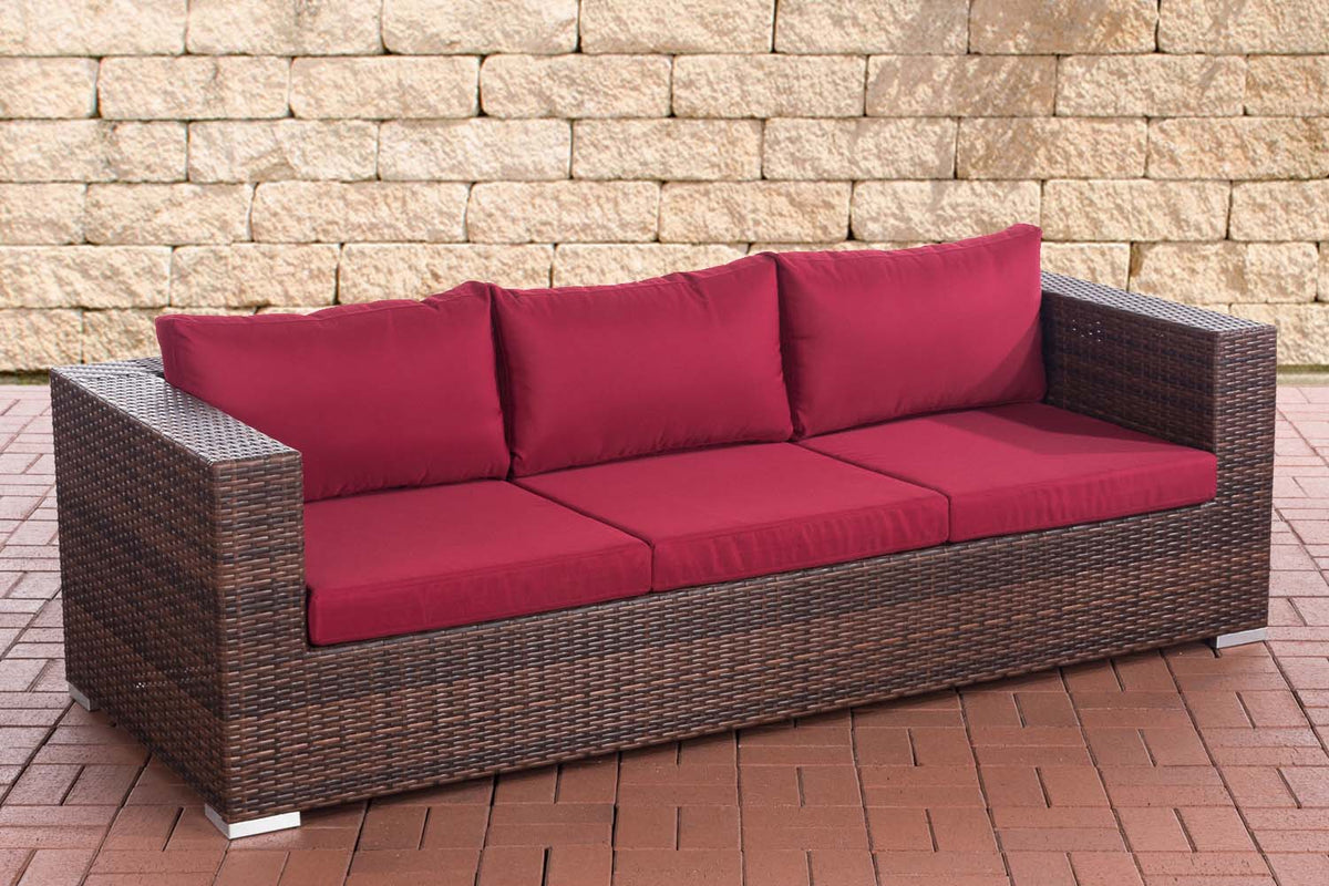 CLP 3er Sofa Casablanca rubinrot