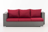 CLP 3er Sofa Provence rubinrot – Produktabbildung 10