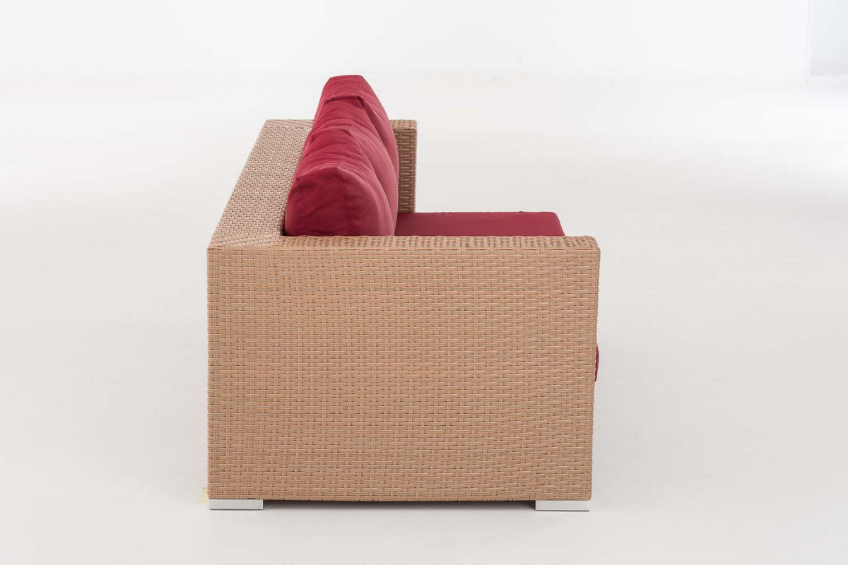 CLP 3er Sofa Provence rubinrot – Produktabbildung 4