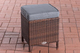 CLP Hocker Vilato Flachrattan, eisengrau