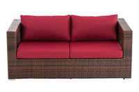 CLP 2er Sofa Honolulu rubinrot – Produktabbildung 2