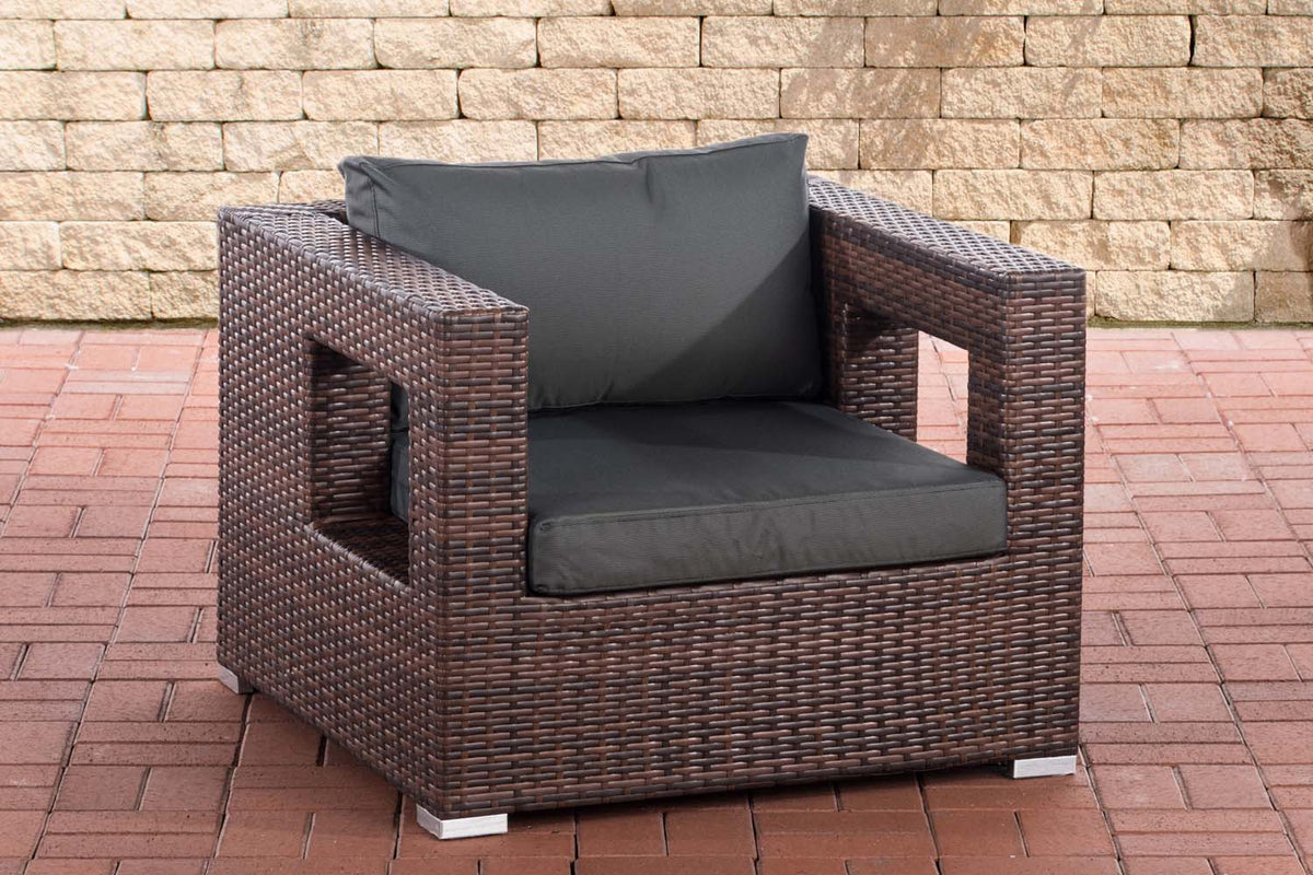 CLP Polyrattan Garten Sessel Honolulu anthrazit