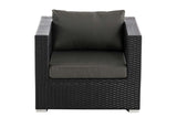 CLP Polyrattan Garten Sessel Honolulu anthrazit – Produktabbildung 7