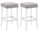 CLP 2er Set Barhocker Venta Stoff weiß – Produktabbildung 5