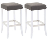 CLP 2er Set Barhocker Venta Stoff weiß – Produktabbildung 7