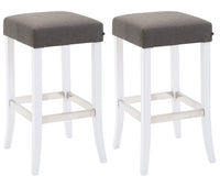 CLP 2er Set Barhocker Venta Stoff weiß – Produktabbildung 7