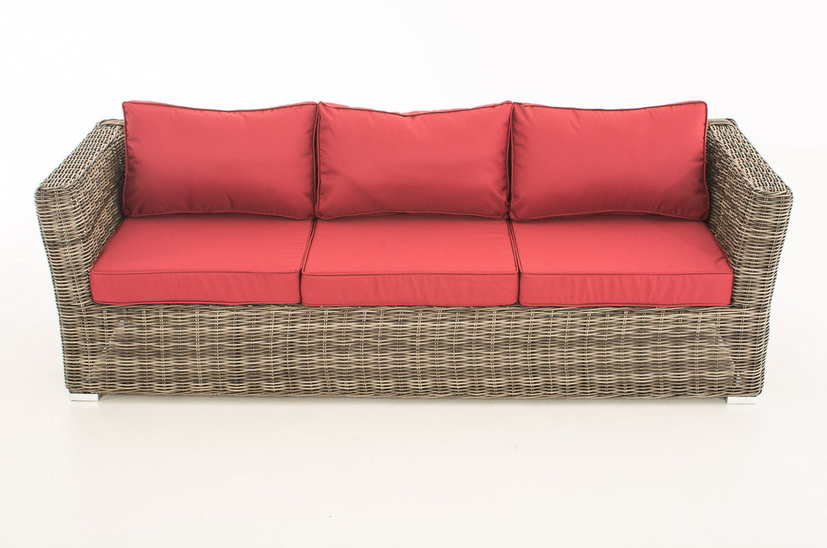 CLP 3er Sofa Mandal Rubinrot – Produktabbildung 2