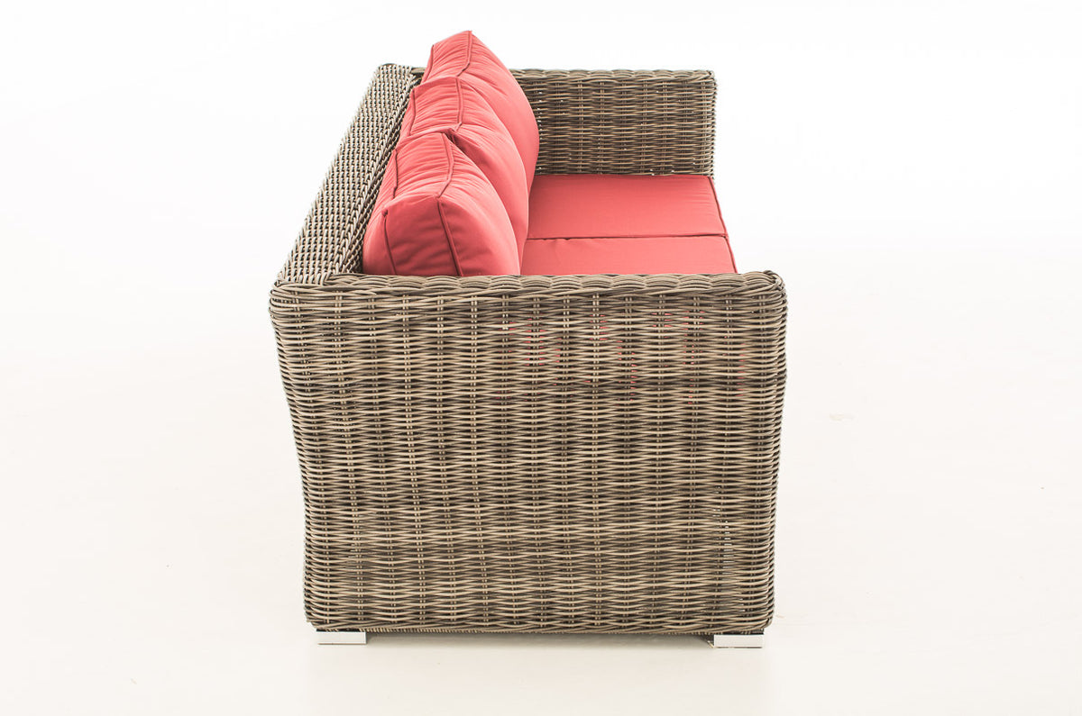 CLP 3er Sofa Mandal Rubinrot – Produktabbildung 3