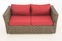 CLP 2er Sofa Mandal Rubinrot – Produktabbildung 2