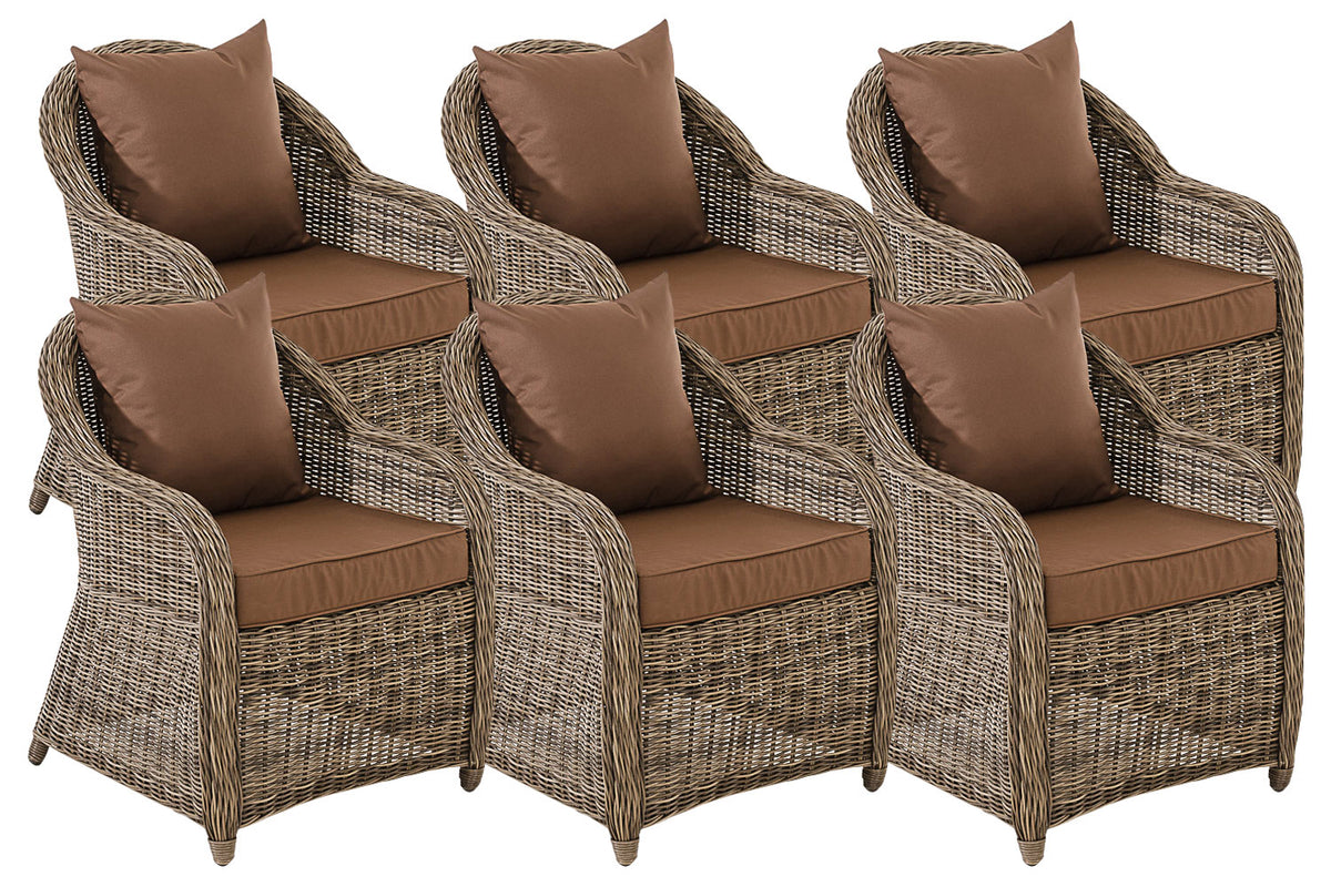 CLP 6er Set Sessel Stavanger Terrabraun – Produktabbildung 9