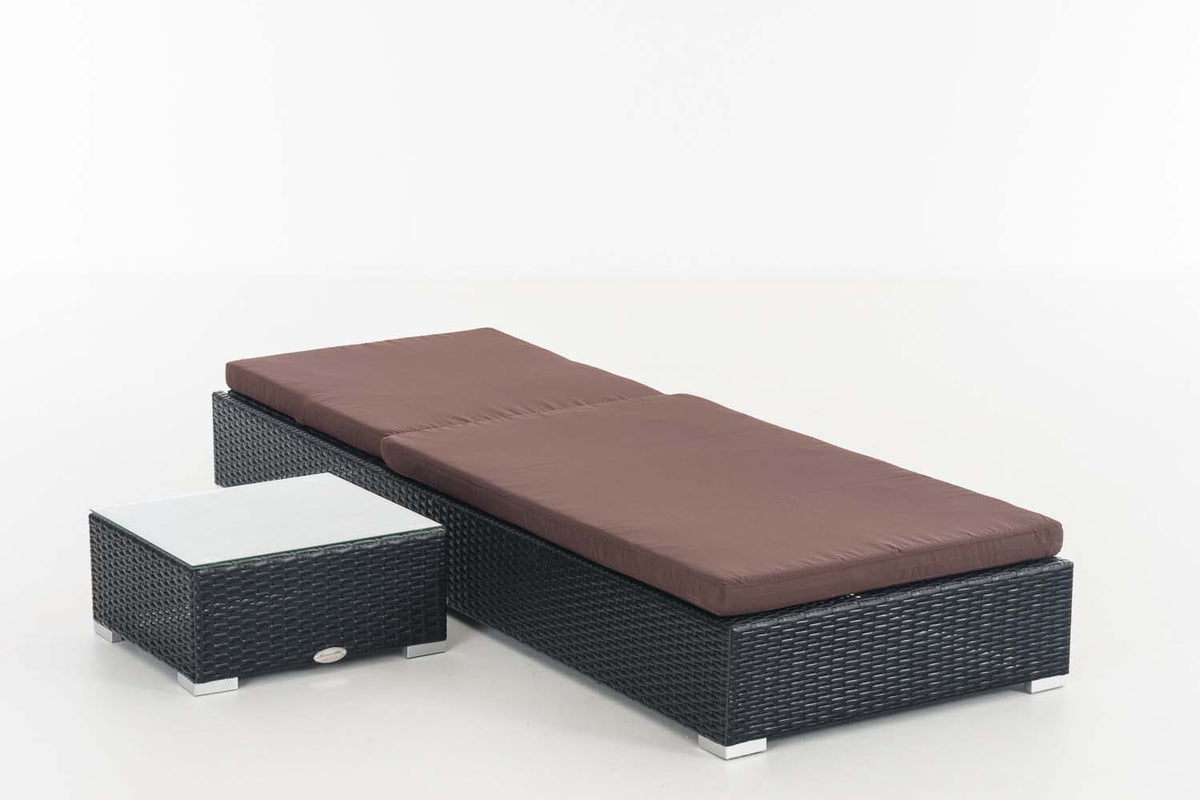 CLP Sonnenliege Nadi mit Tisch terrabraun – Produktabbildung 2