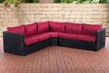 CLP Ecksofa Tibera 5mm rubinrot
