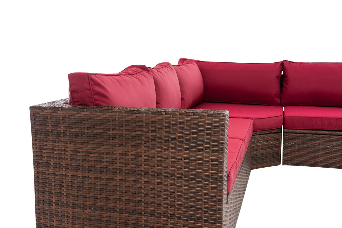 CLP Ecksofa Tibera rubinrot – Produktabbildung 2