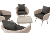 CLP Lounge-Set Ameland Rundrattan anthrazit 40 cm (Hellgrau) – Produktabbildung 4