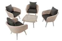CLP Lounge-Set Ameland Rundrattan anthrazit 45 cm (Hellgrau) – Produktabbildung 2