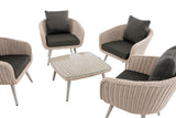 CLP Lounge-Set Ameland Rundrattan anthrazit 45 cm (Hellgrau) – Produktabbildung 3