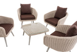 CLP Lounge-Set Ameland Rundrattan terrabraun 40 cm (Hellgrau) – Produktabbildung 3