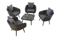 CLP Lounge-Set Ameland Rundrattan eisengrau 45 cm (Dunkelgrau) – Produktabbildung 6