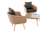 CLP Balkon-Set Ameland Flachrattan anthrazit 40 cm (Hellbraun) – Produktabbildung 4